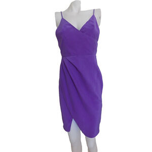 Amanda Uprichard silk dress cocktail prom purple size Small